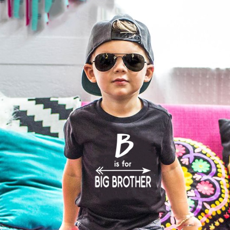B Is for Big Brother Print Funny Kids Tshirt  ҳ ..